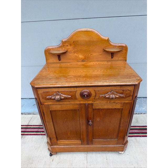 Antique Victorian Chestnut and Walnut Washstand, Lebanon County Pa, Circa 1870 For Sale - Image 17 of 17