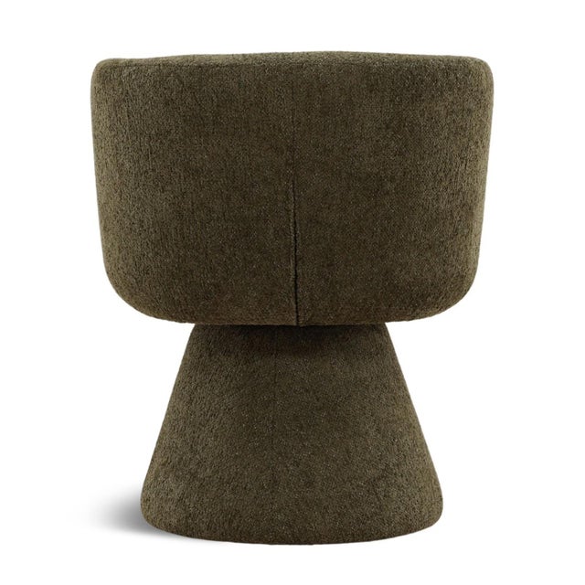 Modern Forest Chenille Swivel Chair For Sale - Image 4 of 6