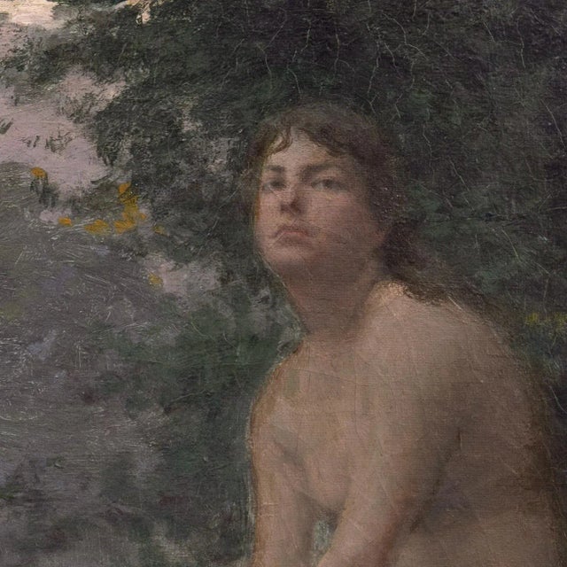 Signed, verso, on attached fragment, 'L. Verite' for Lucien Henri Alphonse Verite (French, 1866-1926) and painted circa...