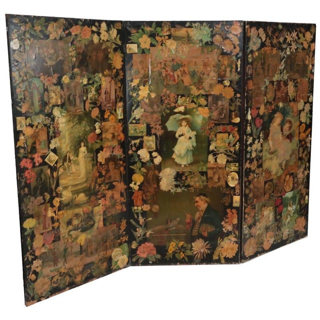 Napoleon III Screen in Canvas For Sale - Image 3 of 14