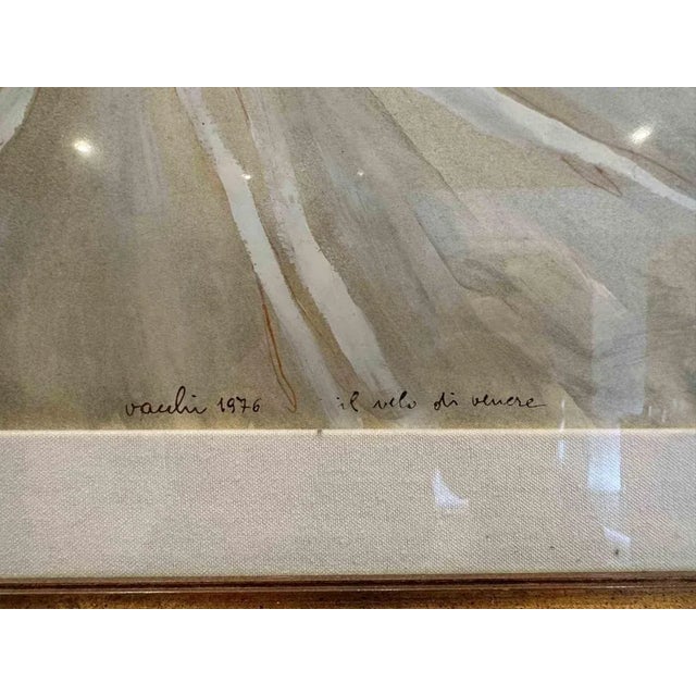 The Venus Veil is an oil painting on canvas realized by Sergio Vacchi in 1976. Hand-signed and numbered on the bottom....