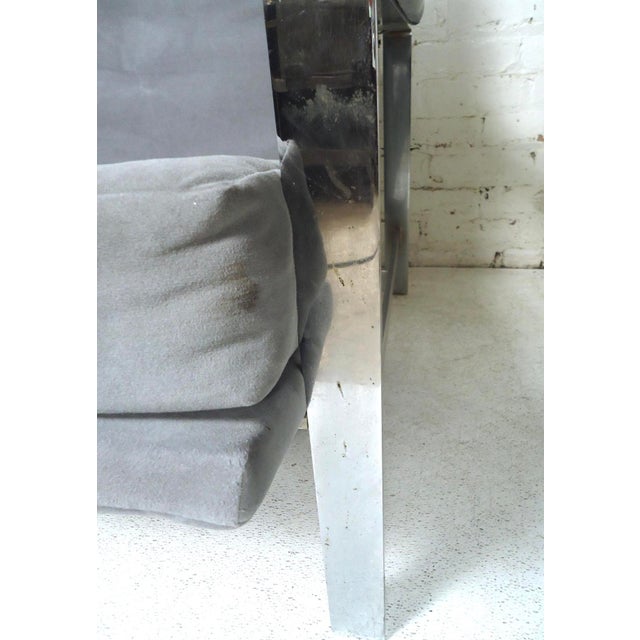 Mid 20th Century Vintage Mid-Century Attributed to Milo Baughman Flat Bar Lounge Chair For Sale - Image 5 of 9