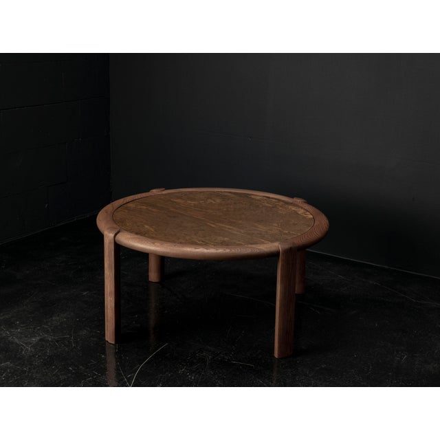 Geometric Coffee Table in Oak and Marble, 1960s For Sale - Image 11 of 18