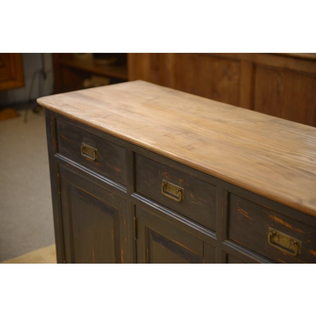 Gray Patinated Pine Buffet, 1960s For Sale - Image 8 of 12