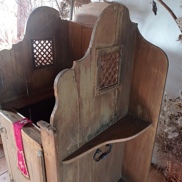 Early Baroque Cottage Church Confessional For Sale - Image 9 of 18