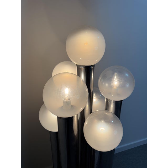 7-Light Floor Lamp in the style of Goffredo Reggiani, 1970 For Sale - Image 3 of 11