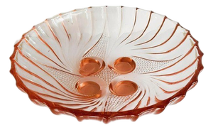 Art Deco Fruit Bowl in Pink Glass, 1930s