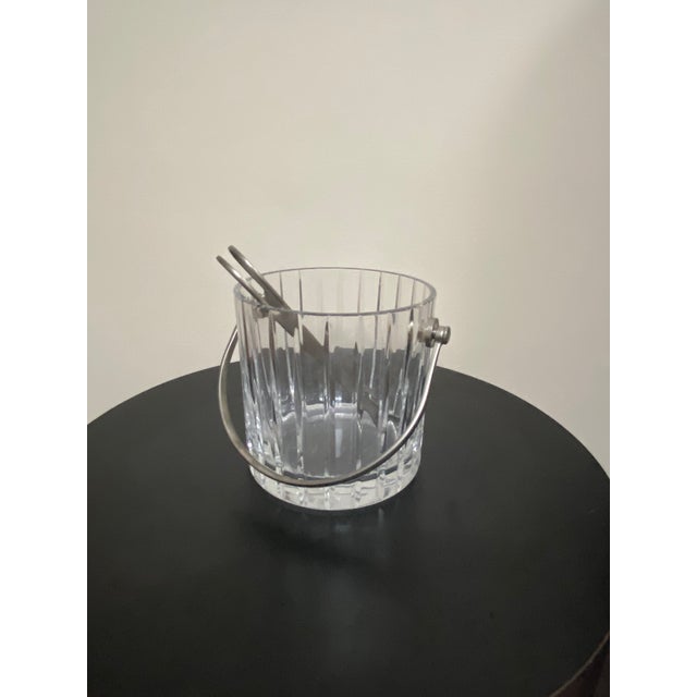 Metal Vintage Baccarat Harmonie Crystal Ice Bucket For Sale - Image 7 of 18