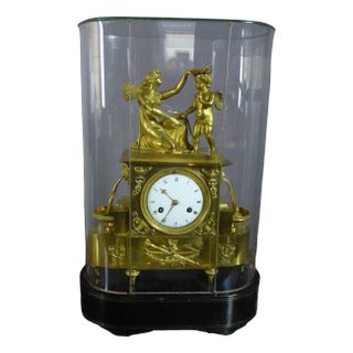 Gilt Bronze Clock, 1900s For Sale