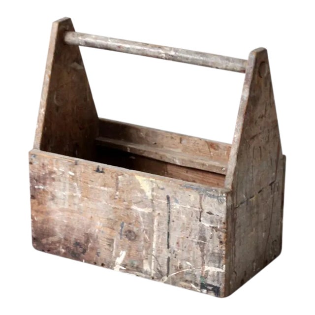 Vintage Wooden Trug Toolbox For Sale