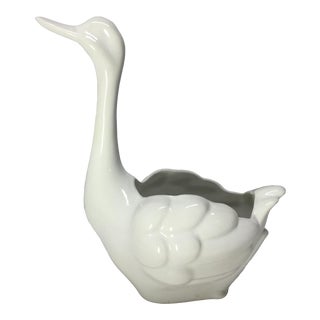 Vintage Ceramic Duck Planter For Sale