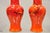 Red Vintage Red Lava Drip Glazed Mid Century Modern Ceramic Pottery Vessel Vase Pair For Sale - Image 8 of 11
