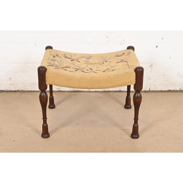 Early Gustav Stickley "India Seat" Stool or Ottoman, Circa 1900 For Sale - Image 11 of 11