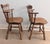Late 20th Century Vintage Ethan Allen Rock Maple Dining Chair Comb-Back Swivel - A Pair For Sale - Image 5 of 11