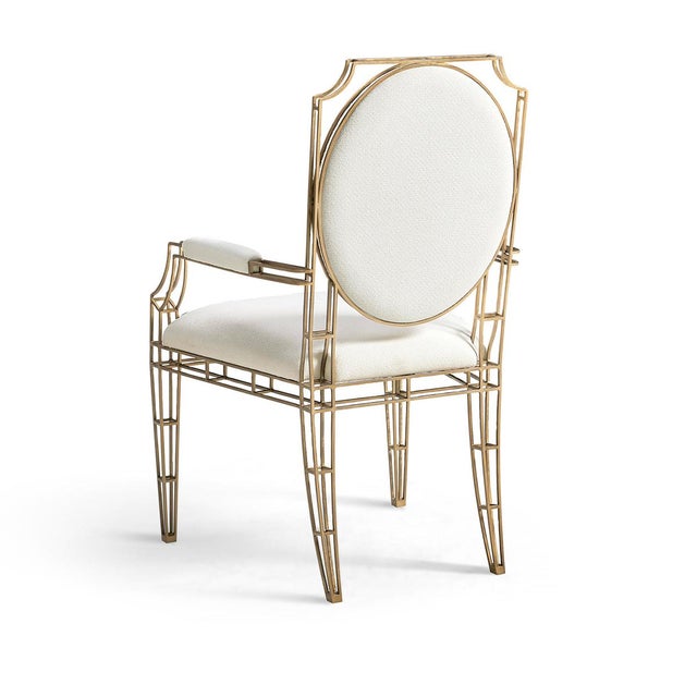 Contemporary Openwork Steel Arm Chairs - a Pair For Sale - Image 4 of 9