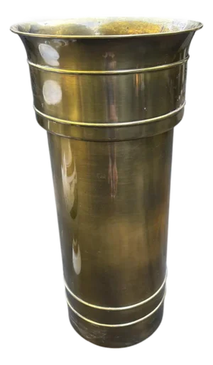 Mid 20th Century William Doezema for Mastercraft Attributed Brass Pedestal Jardiniere