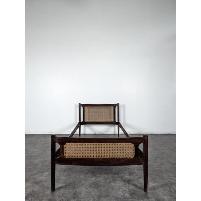 Scandinavian Bed in Teak and Caning, in Very Good conditions.