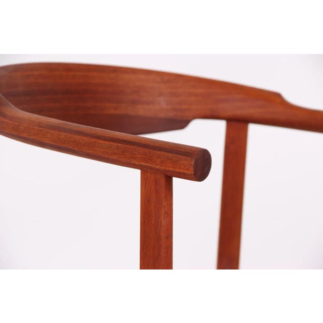 Model PP203 Mahogany and Black Leather Desk Chairs by Hans J. Wegner for PP Møbler, 1970s, Set of 4 For Sale - Image 10 of 15