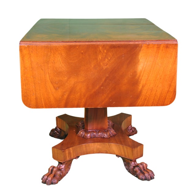 Mid 19th Century Empire Game Table with Drawers and Claw Feet, 1840 For Sale - Image 5 of 12