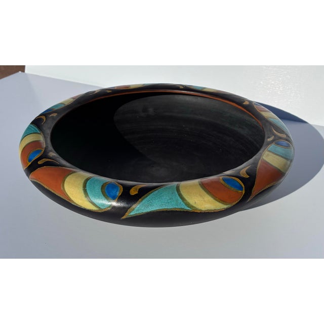 Antique "Jugendstil" Gouda Ceramic Bowl Netherlands For Sale - Image 9 of 11