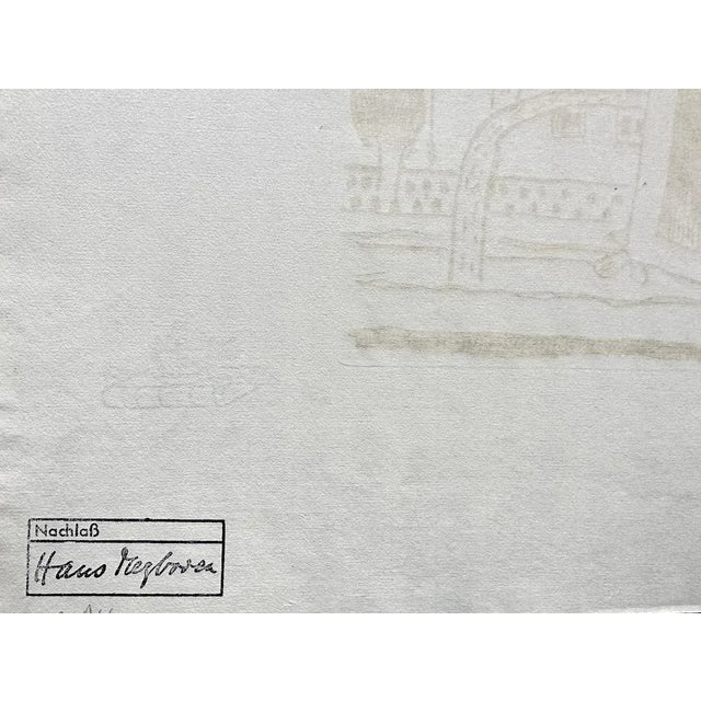 Modern Hans Meyboden, Original Etching, Estate Stamp For Sale - Image 3 of 4