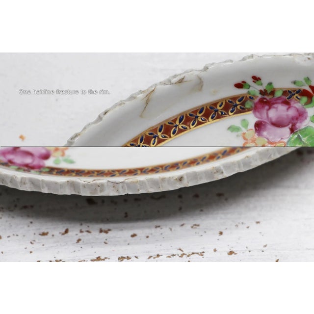 Ceramic 18th Century Antique Qianlong Famille Rose Plate For Sale - Image 7 of 13