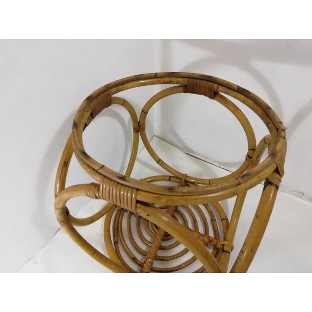 Tan Cubic Coffee Table in Rattan, Italy, 1950s For Sale - Image 8 of 10