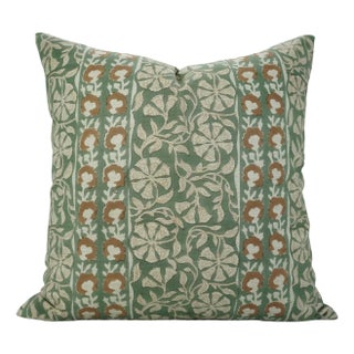Fabdivine 24x24 Inch Modern Boho Block Print Pillow Cushion Cover, Rudraksh Border For Sale
