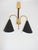 Black Mid-Century Modern Pendant Light in Brass and Metal, 1970s For Sale - Image 8 of 13