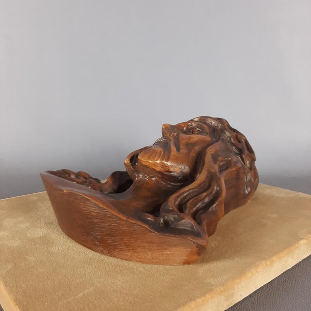 Wood Vintage Italian Carved Wooden High Relief of Christ, 20th Century For Sale - Image 7 of 14