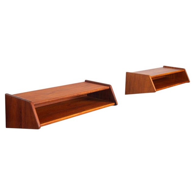 No. 24 Floating Nightstands in Teak by Aksel Kjersgaard, Odder, Denmark 1960, Set of 2 For Sale - Image 15 of 15