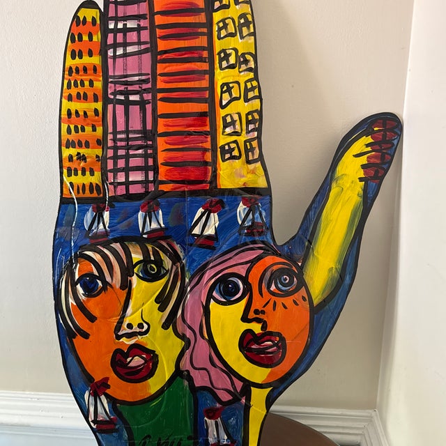 Peter Keil Vintage Abstract Painted Sculpture by Artist Peter Keil For Sale - Image 4 of 9