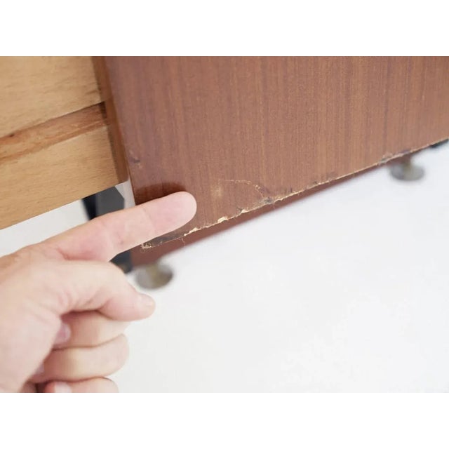 Wooden Writing Desk with Metal Structure, Italy, 1960s For Sale - Image 6 of 16