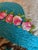 Vintage French Hand Embroidered Lady Textile Panel, Circa 1970s, Dimensional Roses and Flowers, Unfinished Pillow Fragment For Sale - Image 12 of 13