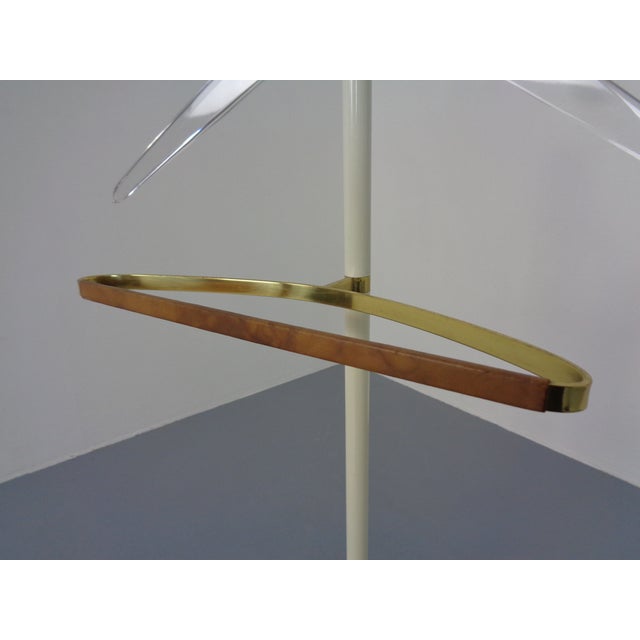Valet Stand in Brass & Acrylic Glass & Leather from Vereinigte Werkstätten, Germany, 1950s For Sale - Image 14 of 17