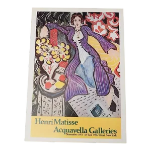 Vintage Signed Henri Matisse 20th Century Poster Lithograph