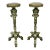 Late 20th Century Italian Baroque Style Marble Top Figural Bearded Man Pedestal Stands - a Pair For Sale