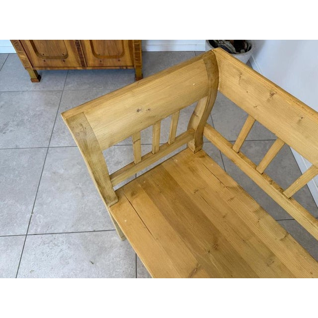 Art Nouveau Kitchen Bench in Spruce For Sale - Image 8 of 11