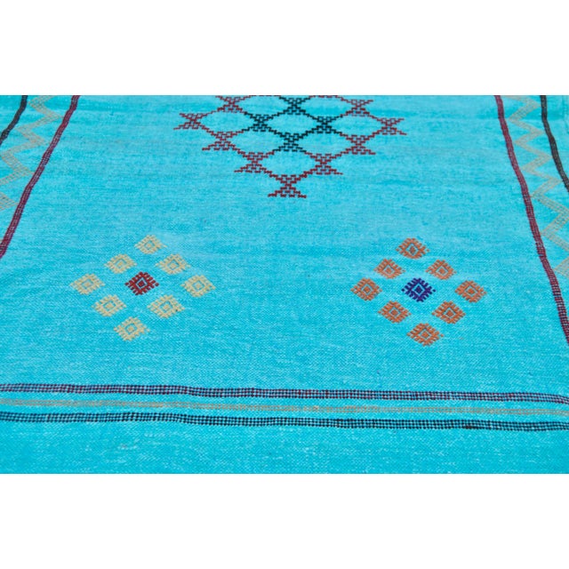 Abstract Late 20th Century Vintage Moroccan Rug - 4'9'' X 3' For Sale - Image 3 of 5