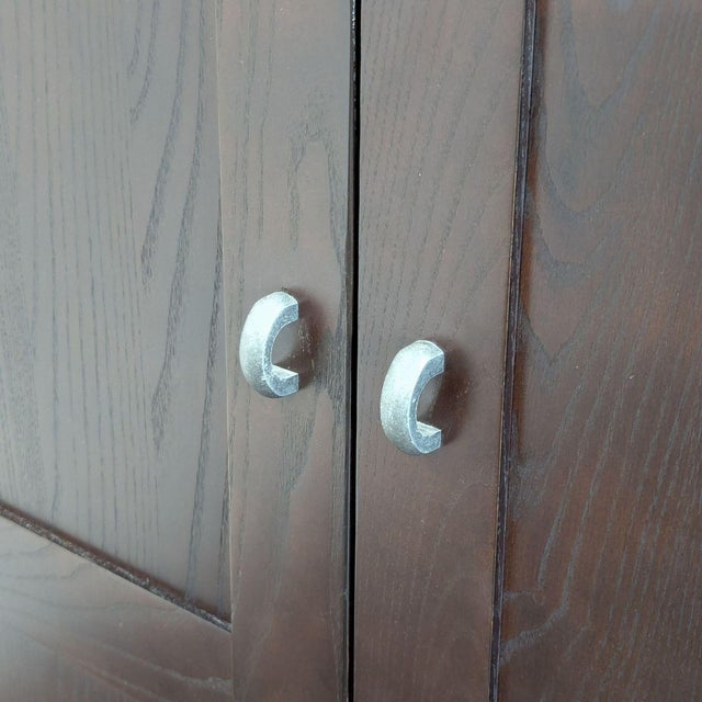 Brown Ethan Allen Entertainment Armoire With Two Drawers For Sale - Image 8 of 10