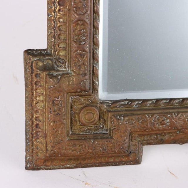 Metal Freestanding Mirror in Bronze Sheet Metal For Sale - Image 7 of 11