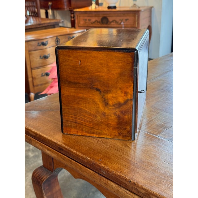 19th Century Small Hinged-Door Box With Interior Drawers For Sale - Image 6 of 10