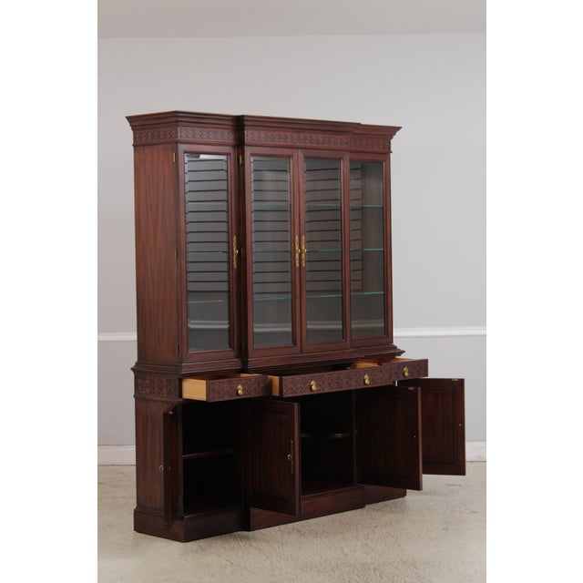 Wood Henkel Harris Model 2386 Mahogany Breakfront For Sale - Image 7 of 18
