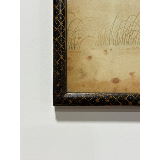 Early 19th Century Fine Quality Chinese School Watercolor of a Marsh Bird, Circa 1800 For Sale - Image 5 of 10