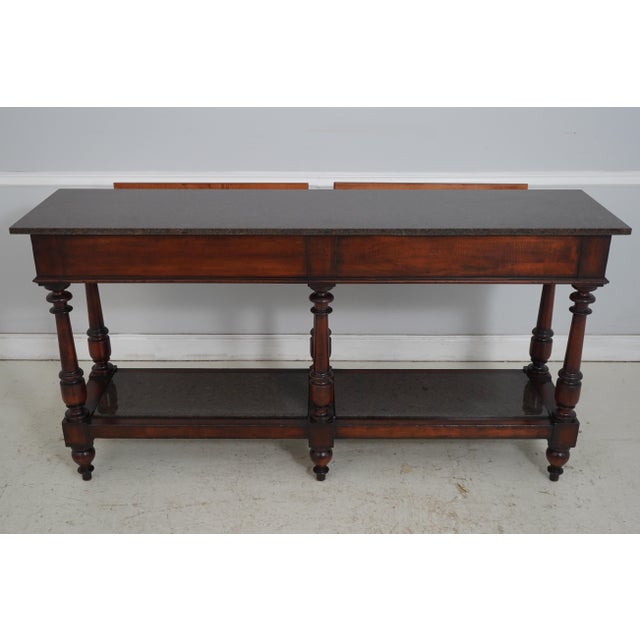 Brown Henredon Acquisitions Granite Top Console Table For Sale - Image 8 of 18
