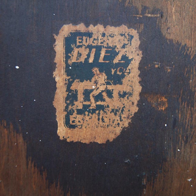 Chestnut Vintage Argentinian Art Deco Walnut Vitrine China Cabinet For Sale - Image 8 of 10