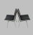 1960s Airport Chairs in Black by Hans J. Wegner for A.P. Stolen, 1960s, Set of 4 For Sale - Image 5 of 6