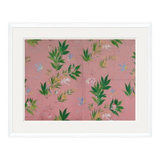 Pink Doves Art Print in White Frame by Paule Marrot For Sale