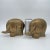 A pair of mid-century good fortune elephants are heavy enough to be utilized as bookends or doorstops; each adorable...