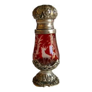 Crystal and Silver Salt Shaker, Late 18 Hundreds For Sale